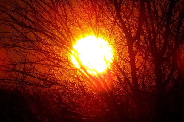 Красное солнце на закате