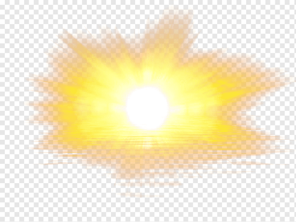 Солнце на прозрачном фоне настоящее