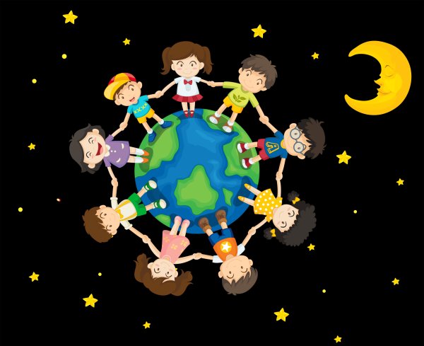 Дети вокруг земли