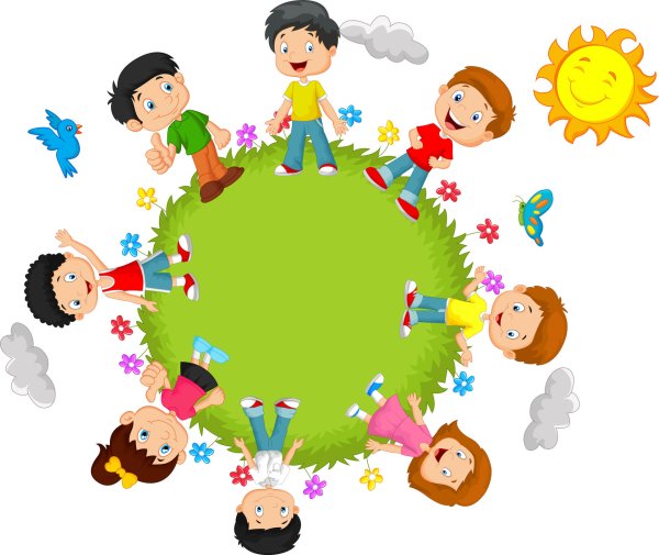 Дети радость в кругу фон