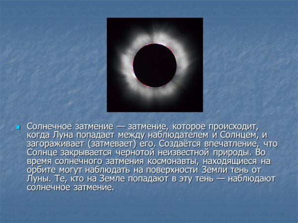 Солнечное затмение фаза Луны