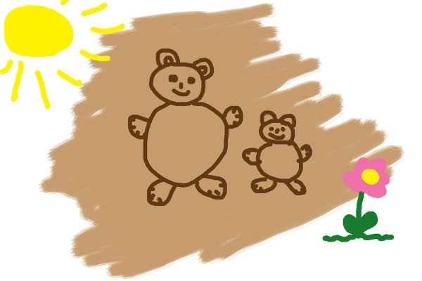 Медведь рисунок детский