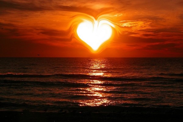 Сердечко на закате