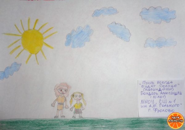 Дети рисуют солнце