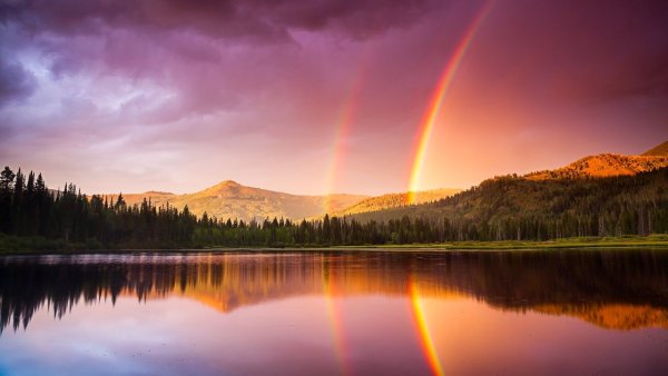 Пейзаж с радугой