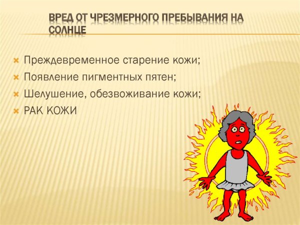 Вред солнца