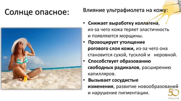 Влияние солнечных лучей на кожу человека