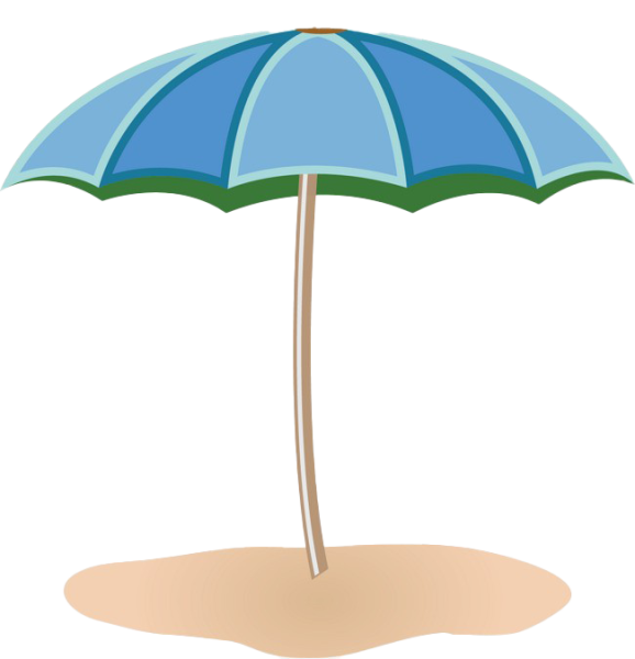 Пляжный зонтик без фона