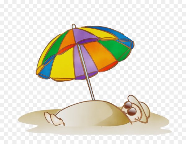 Пляжный зонт яркий