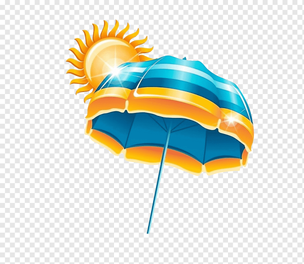 Зеленый зонтик на прозрачном фоне