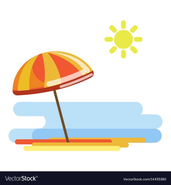 Пляжный зонтик на прозрачном фоне