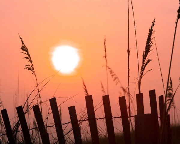 Закат в деревне