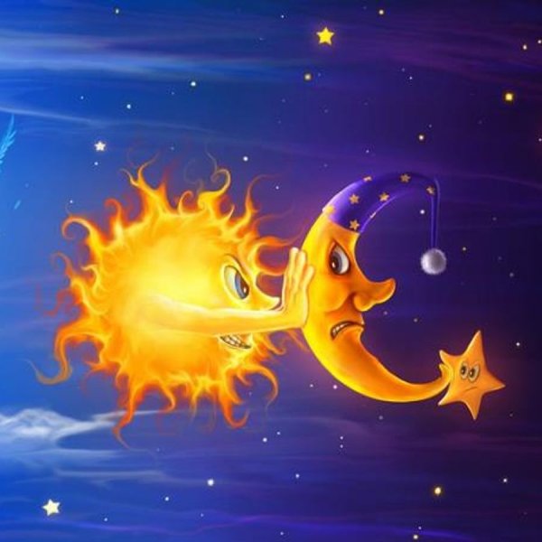 Сказочное изображение солнца