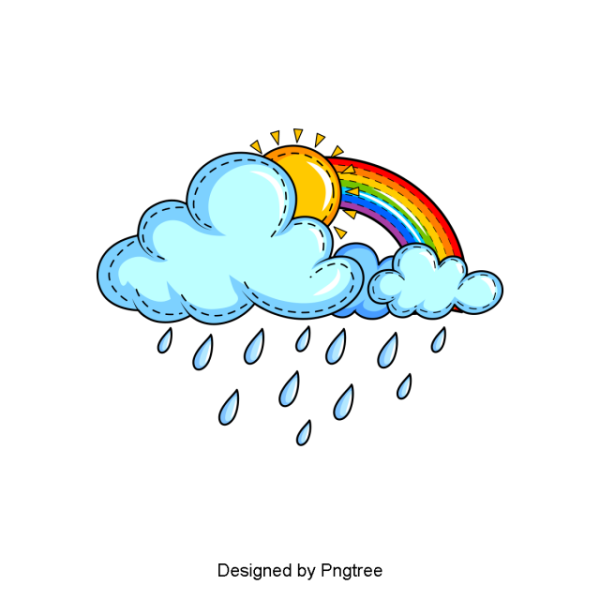 Радуга туча и солнце