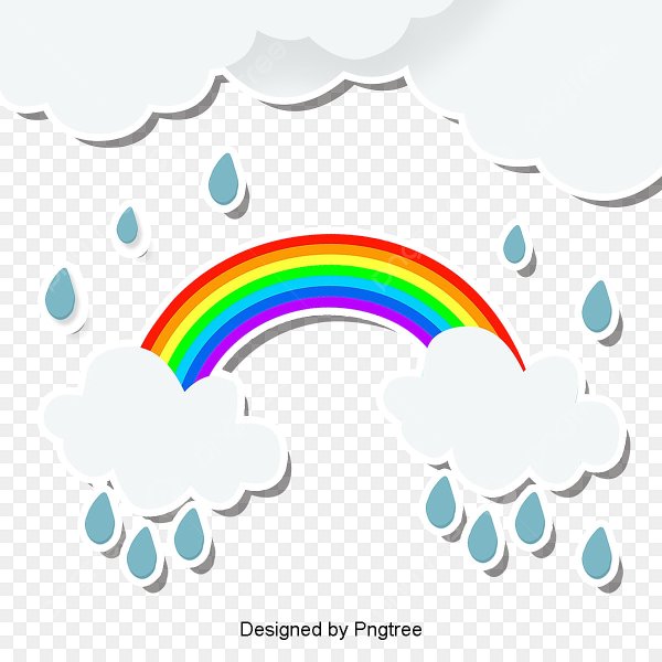 Рисование Радуга и дождик