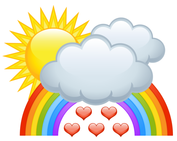 Радуга туча и солнце