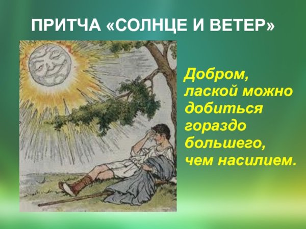 Притча о споре солнца и ветра