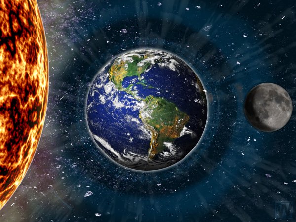 Космос земля Луна солнце