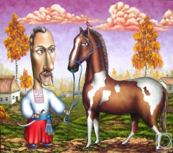 Примитивизм Мартиашвили лошадь