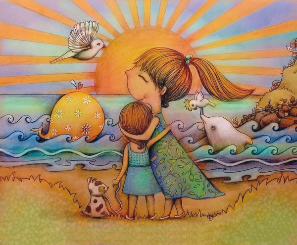 Яркое позитивное солнышко