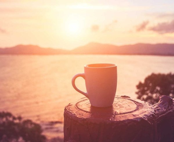 Утро кофе солнце