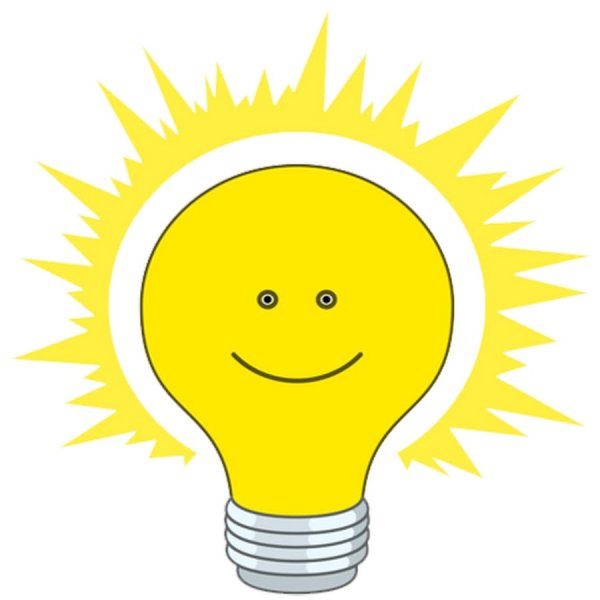 Лампочка улыбается