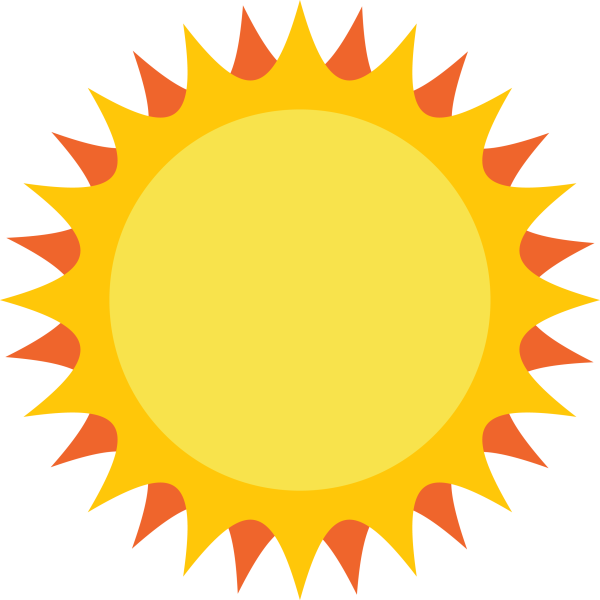 Солнце с острыми лучами