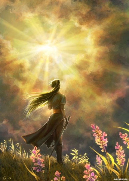 Девушка с распростертыми руками