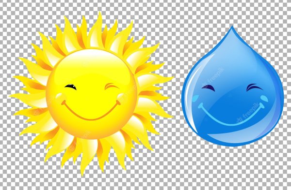 Солнышко и капельки