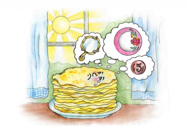 Солнце блин на Масленицу