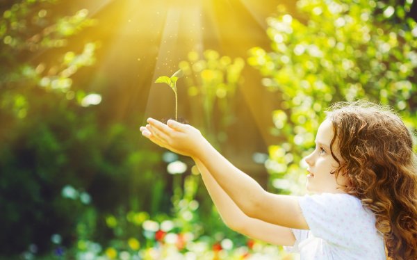 Девушка в солнечных лучах