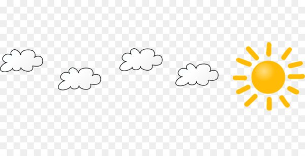 Солнце и облака на прозрачном фоне