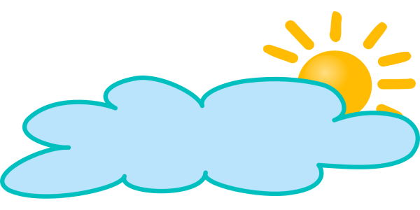 Солнце и облака на прозрачном фоне