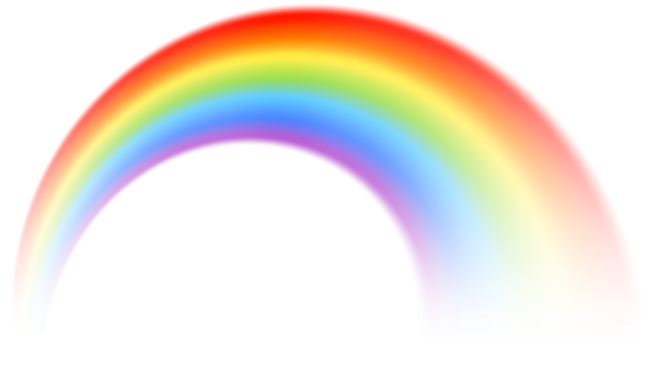 Мультяшная Радуга на прозрачном фоне
