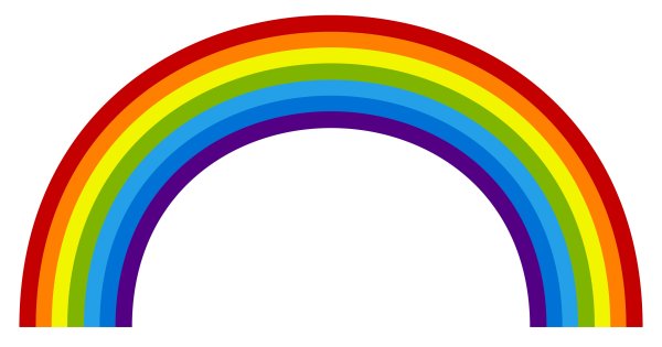 Радуга на белом фоне