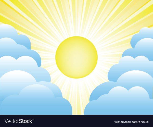 Солнце в небе для детей