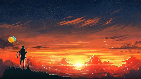 Закат на море