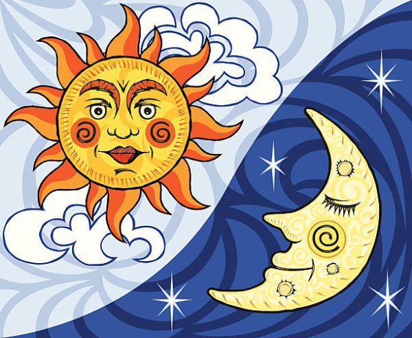 Сказочные солнце и Луна