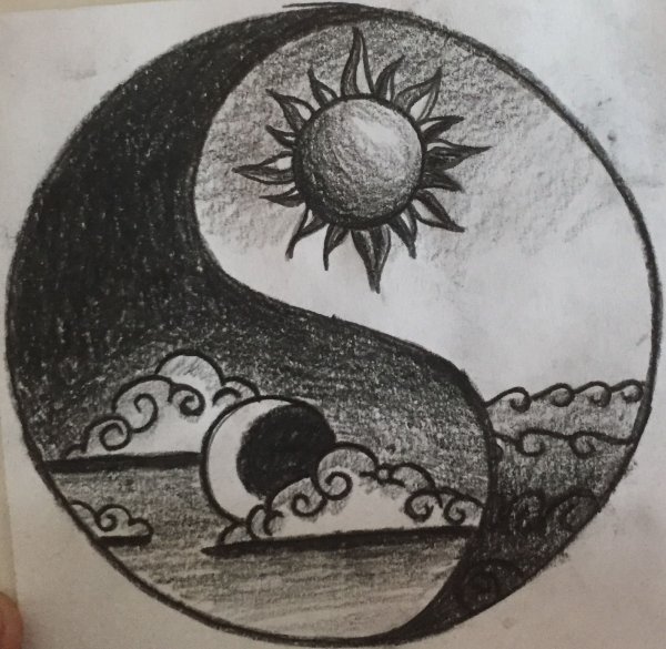 Символ солнца и Луны Инь Янь