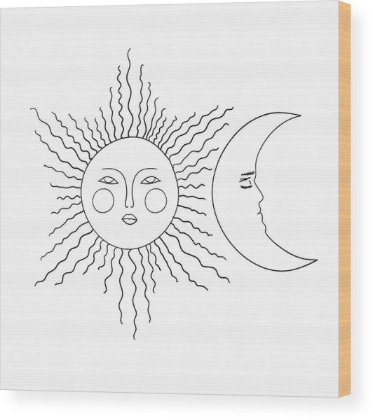 Солнце и Луна чб