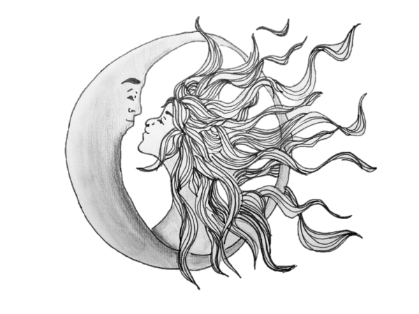 Луна рисунок