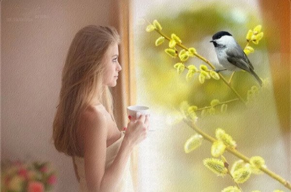 Лучики солнца весной