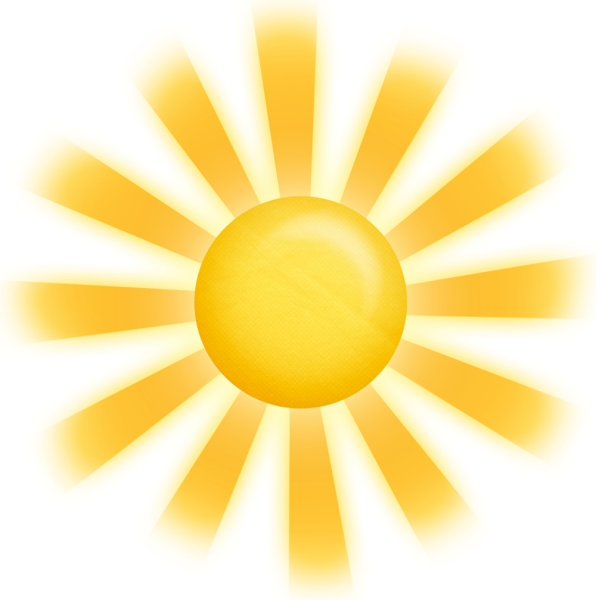 Солнце на прозрачном фоне