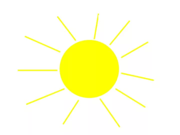 Яркое солнце на прозрачном фоне