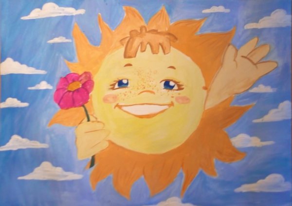Рисование солнышко в средней группе