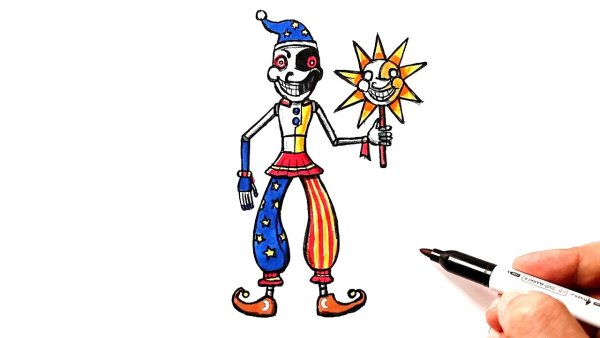 Нарисовать АНИМАТРОНИКА солнце
