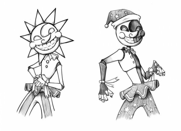 Мундроп ФНАФ 9 раскраска