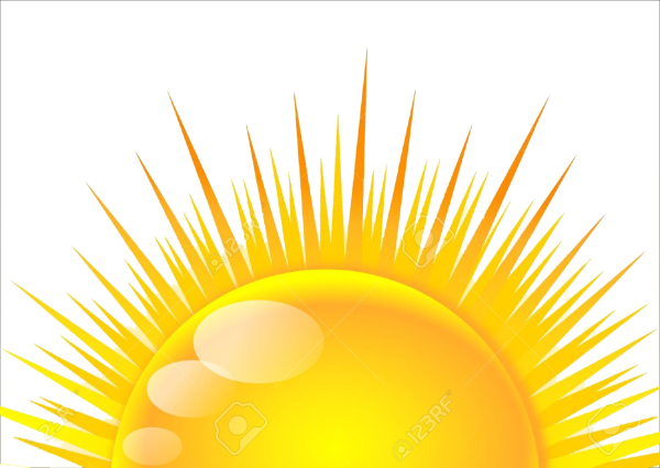 Лучи солнца без фона