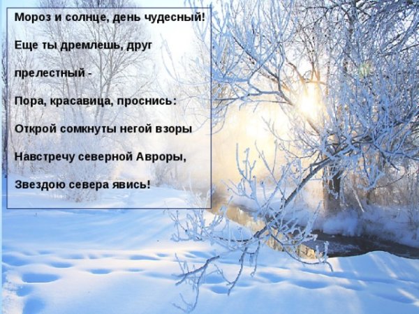 Александр Сергеевич зимнее утро