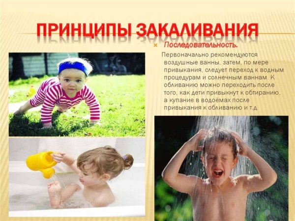 Закаливание солнцем детей